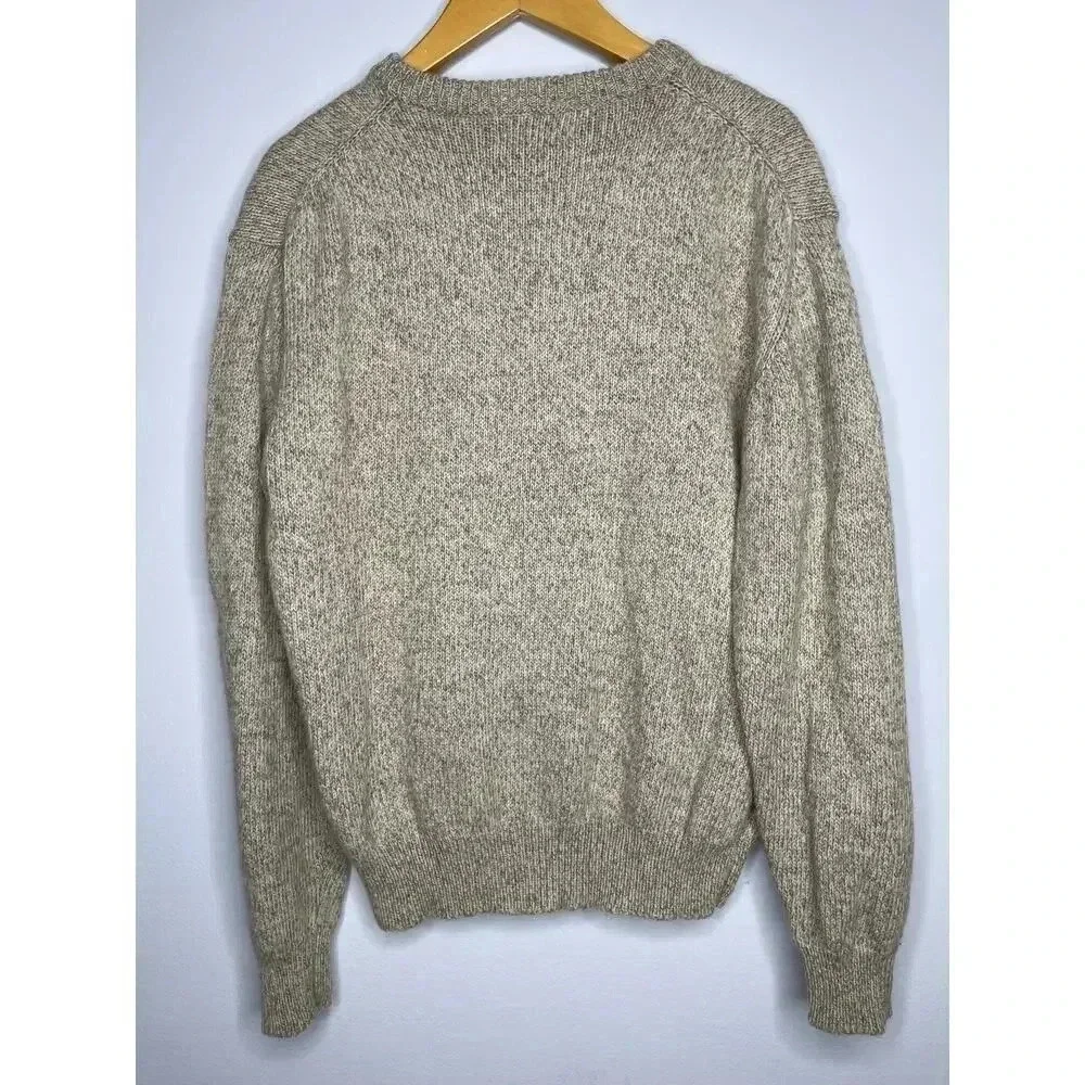 Eddie Bauer women’s Wool country Floral knit crewneck sweater wool blend size M